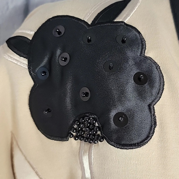 BONNIE & BILL II BY HOLLY Appliqued, Sequined, Beaded Patchwork Blouse‎ Large - Picture 5 of 9